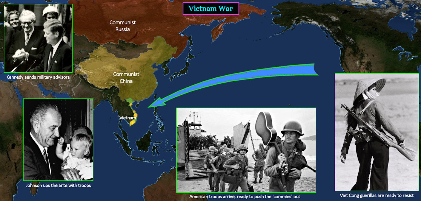 Vietnam War, 1960s map